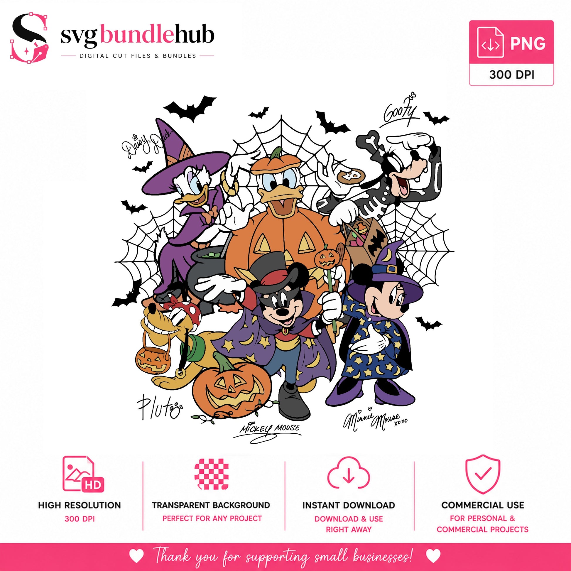 Mickey And Friends Halloween PNG, Disney Halloween PNG, Trick Or Treat PNG