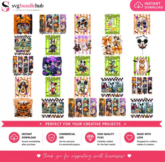 Mickey & Friends Nightmare Halloween PNG | SvgBundleHub