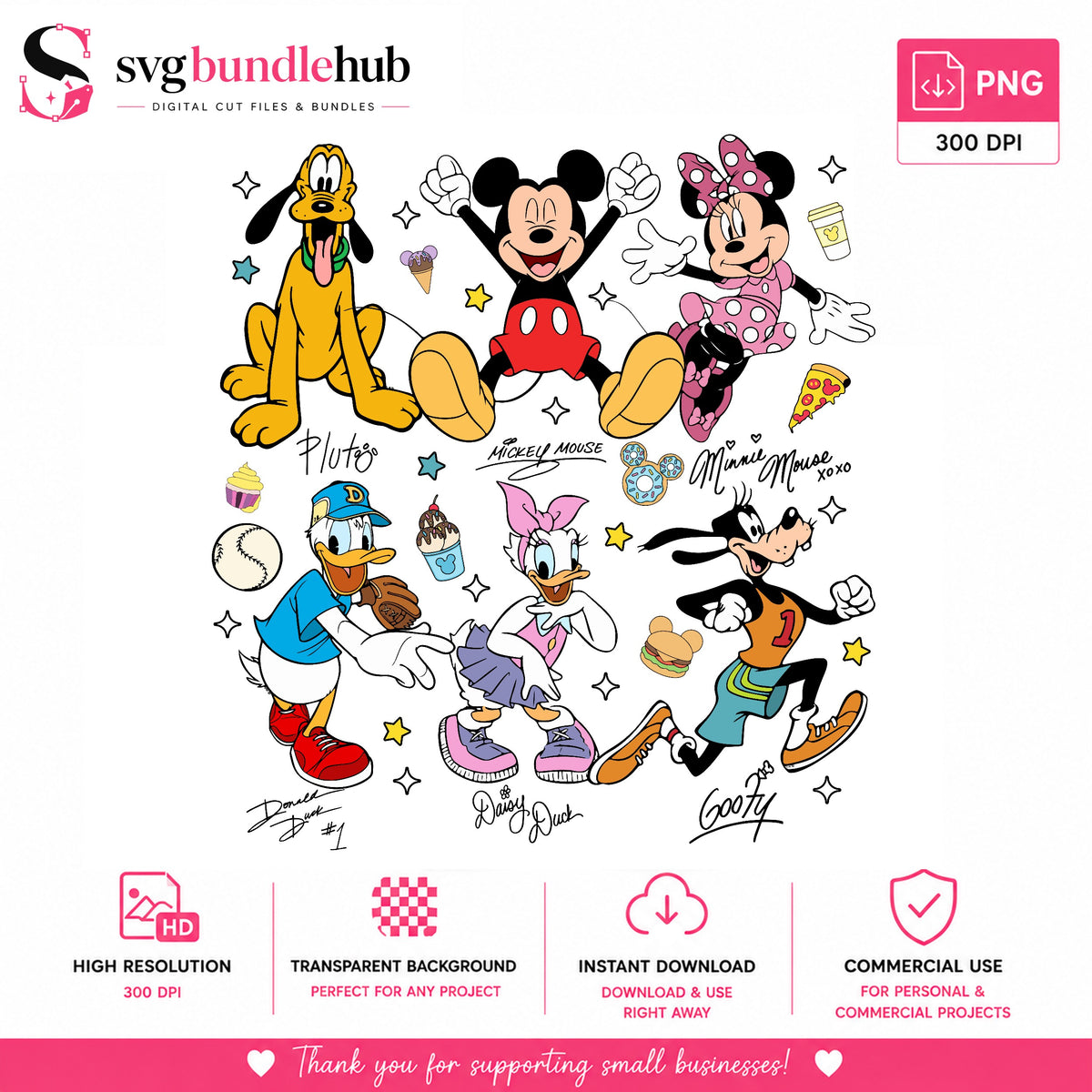 Mickey & Friends Squad PNG | SvgBundleHub