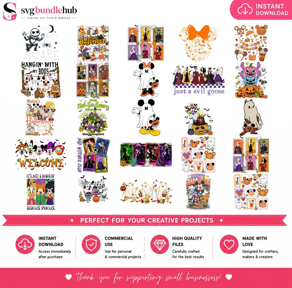 Mickey Halloween Not-So-Scary Party PNG | SvgBundleHub