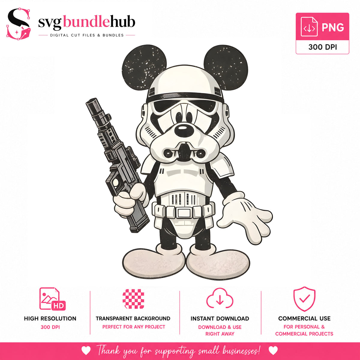 Mickey Stormtrooper Mashup PNG | SvgBundleHub