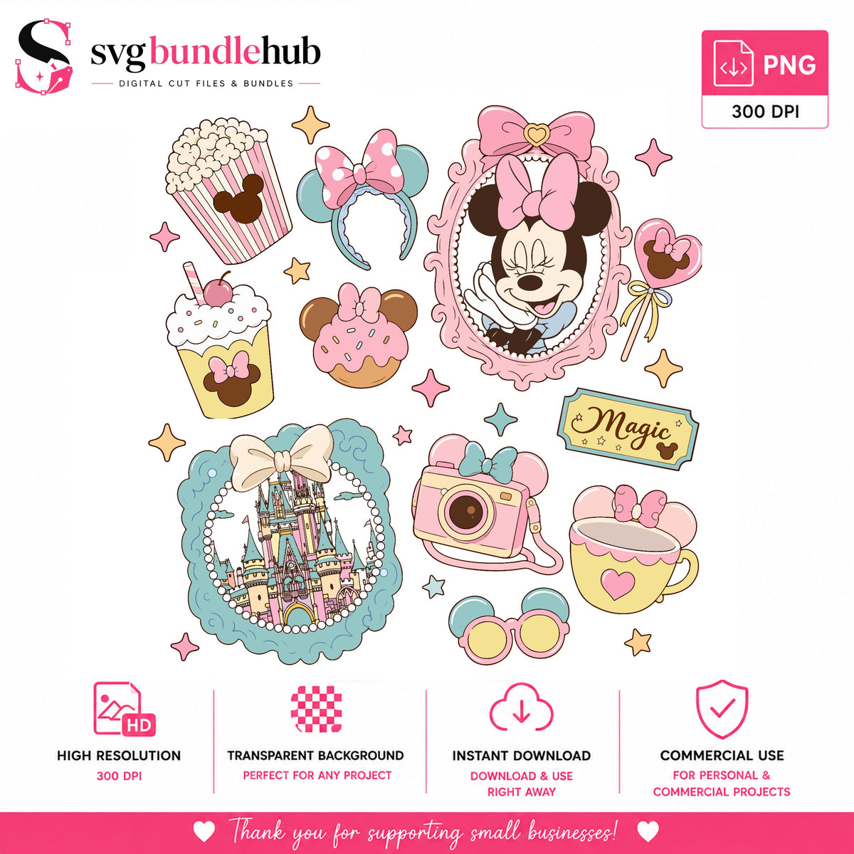 Minnie Mouse Magic Castle PNG | SvgBundleHub