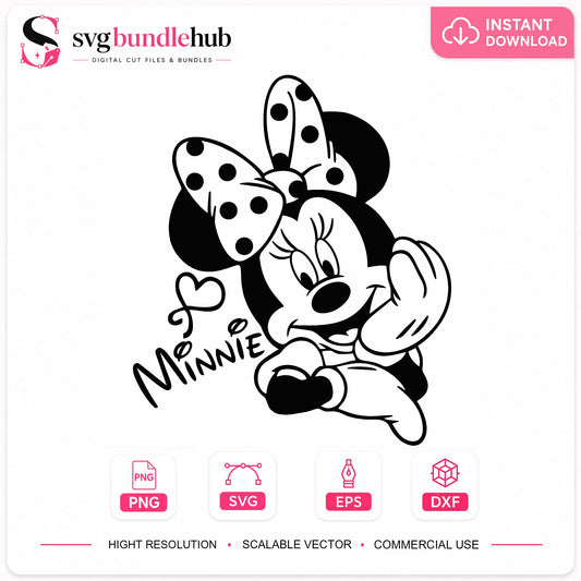 Minnie Mouse SVG PNG, Disney Minnie Mouse SVG, Me Minnie SVG