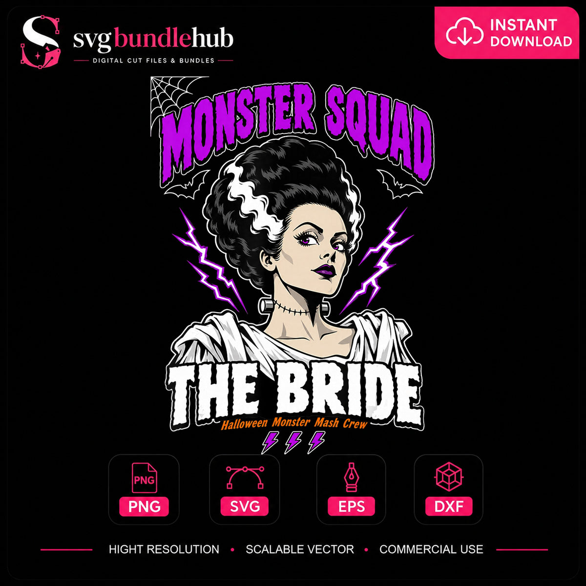 Monster Squad The Bride Halloween Horror Clipart PNG