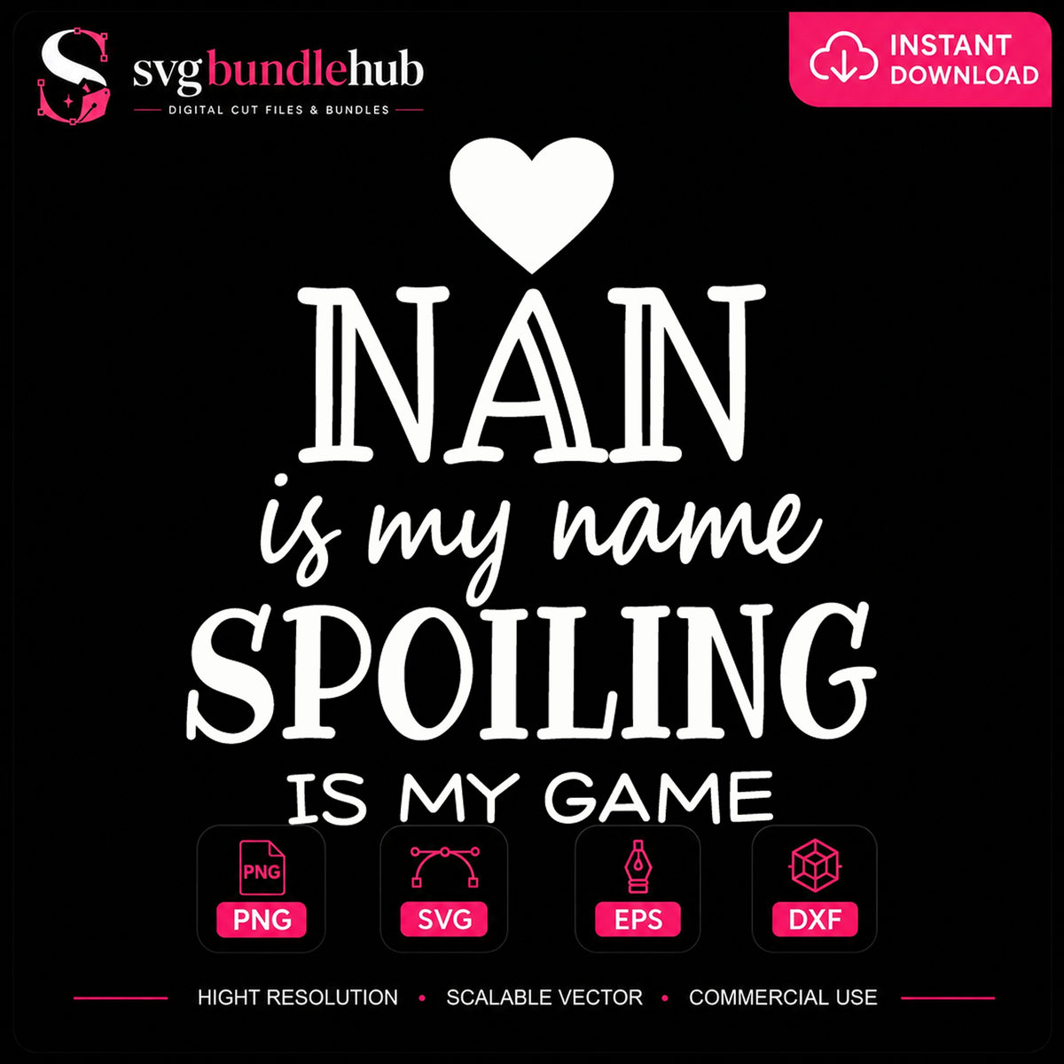 Nain Is My Name Spoiling Is My Game SVG, Craft File Design
