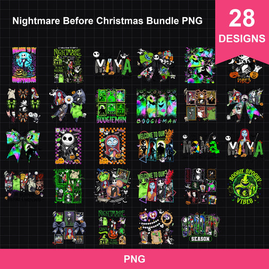 Nightmare Before Christmas Bundle PNG | SvgBundleHub