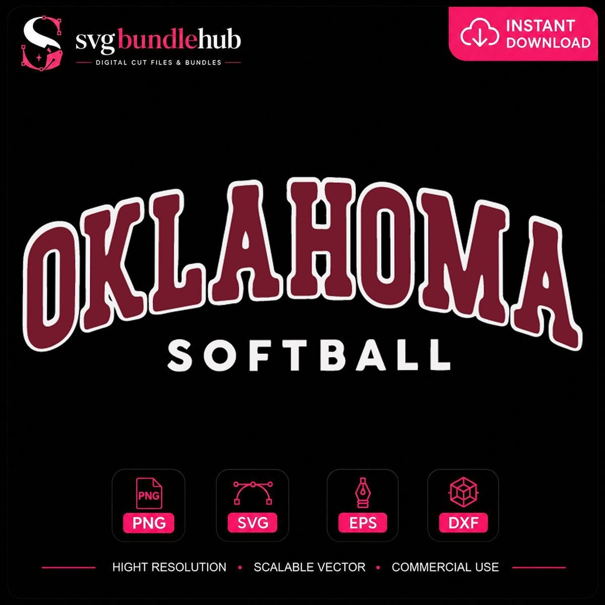 Oklahoma Softball SVG, College Sports Cricut Cut File