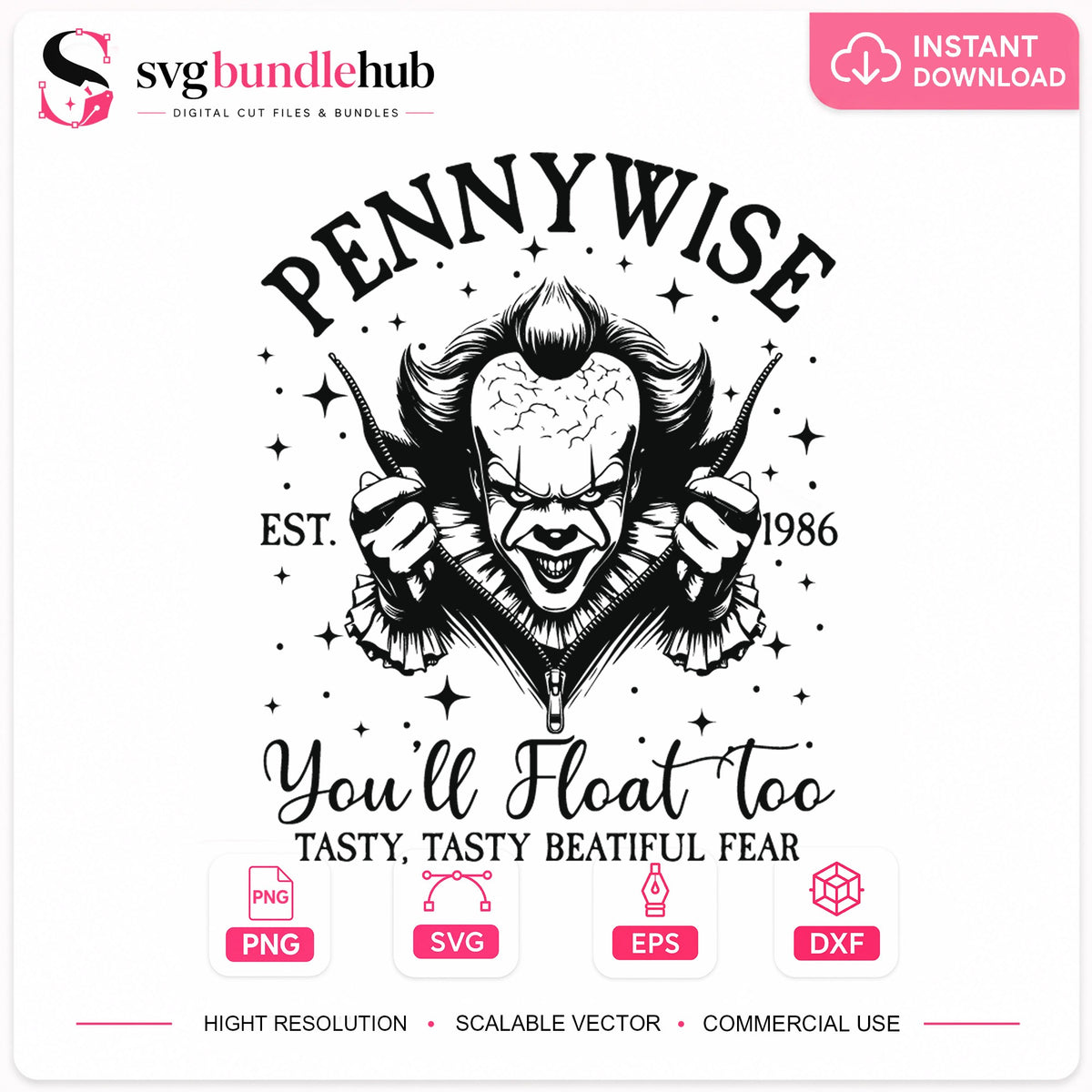Pennywise Horror SVG
