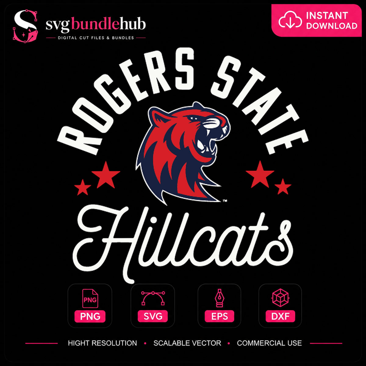 Rogers State Hillcats SVG, College Sports Team Clipart