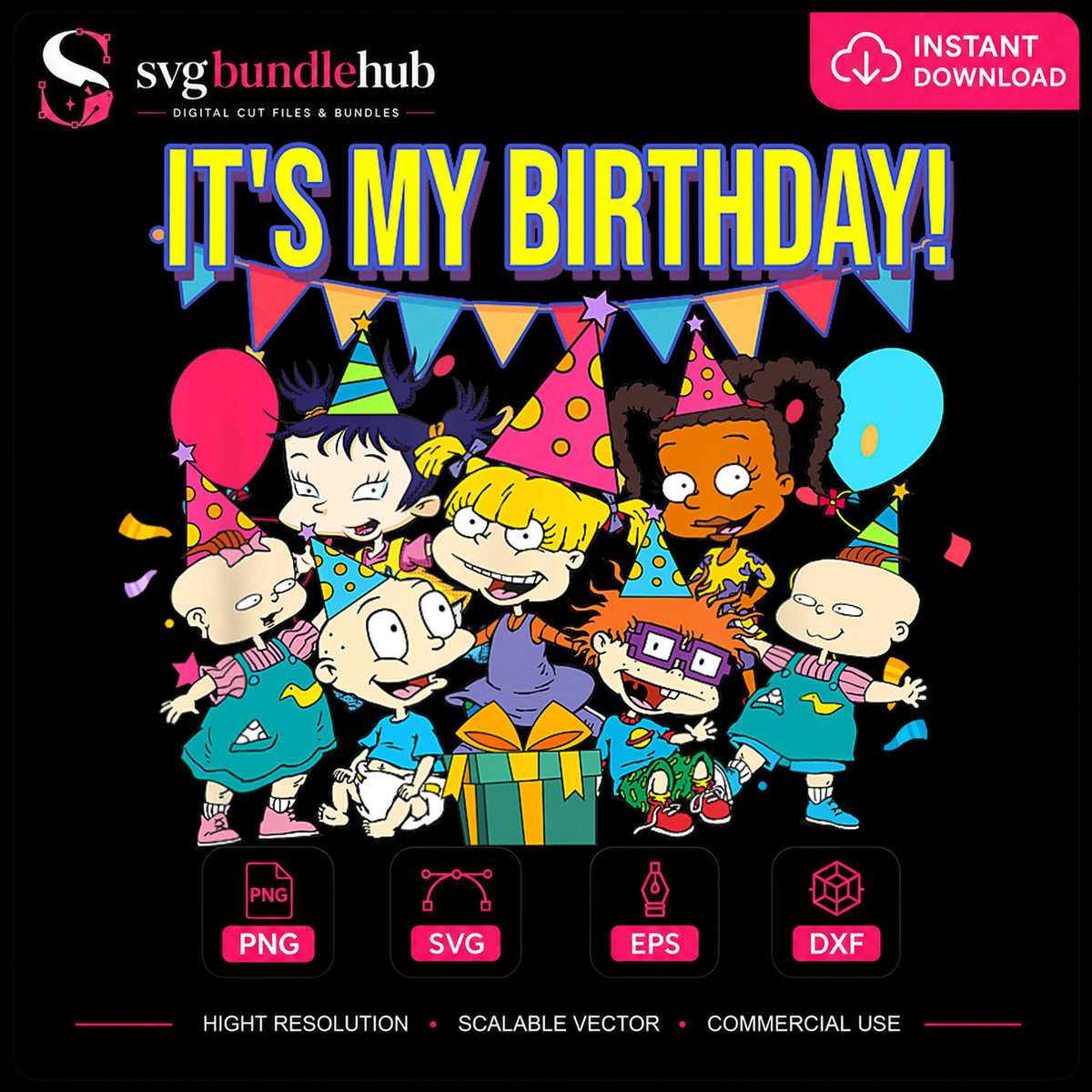 Rugrats It's My Birthday Party Celebration PNG
