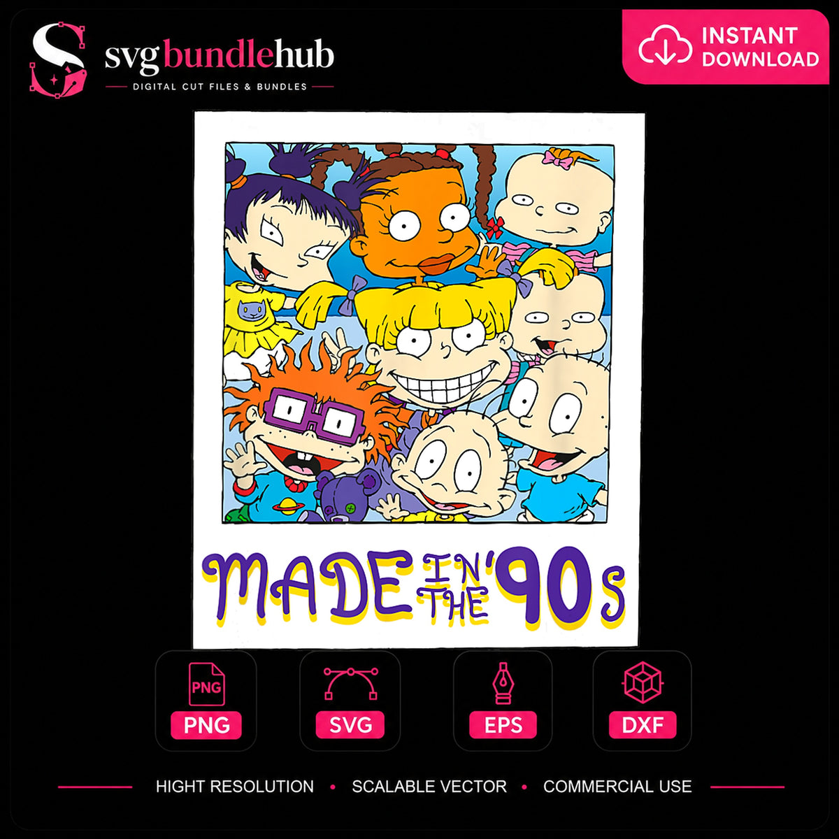 Rugrats Made In The 90s Retro Cartoon Characters PNG