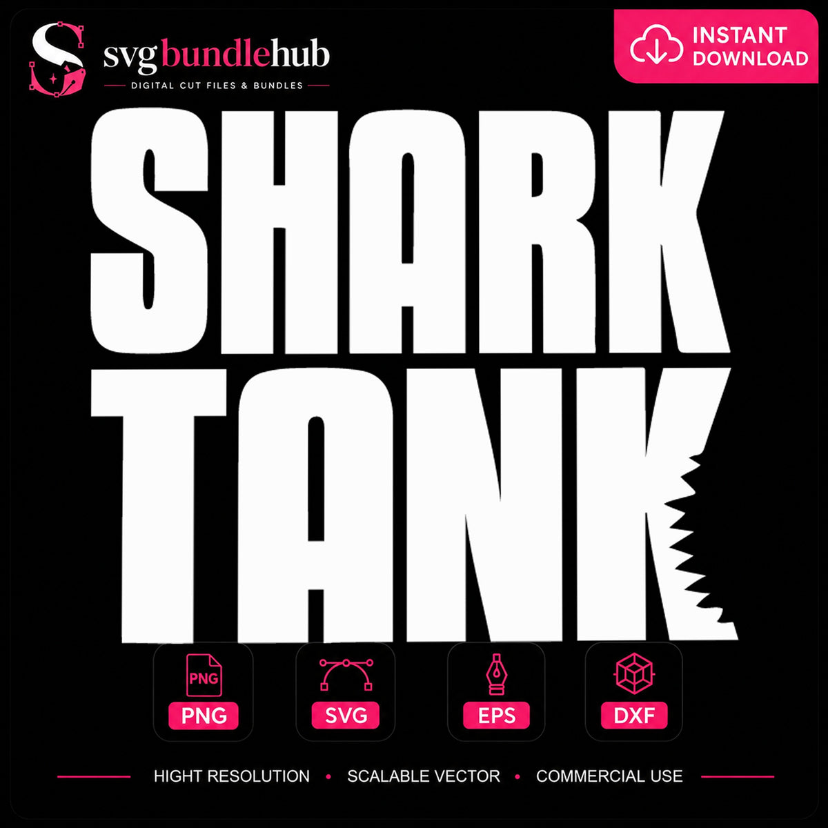 Shark Tank SVG, Bold Text Vinyl Cut File Clipart