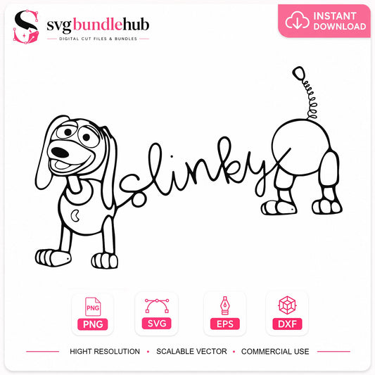 Slinky Dog SVG PNG, Toy Story SVG, Disney Pixar SVG PNG
