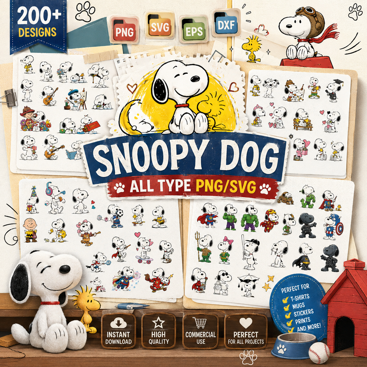 Snoopy Dog 200+ Bundle SVG | SvgBundleHub