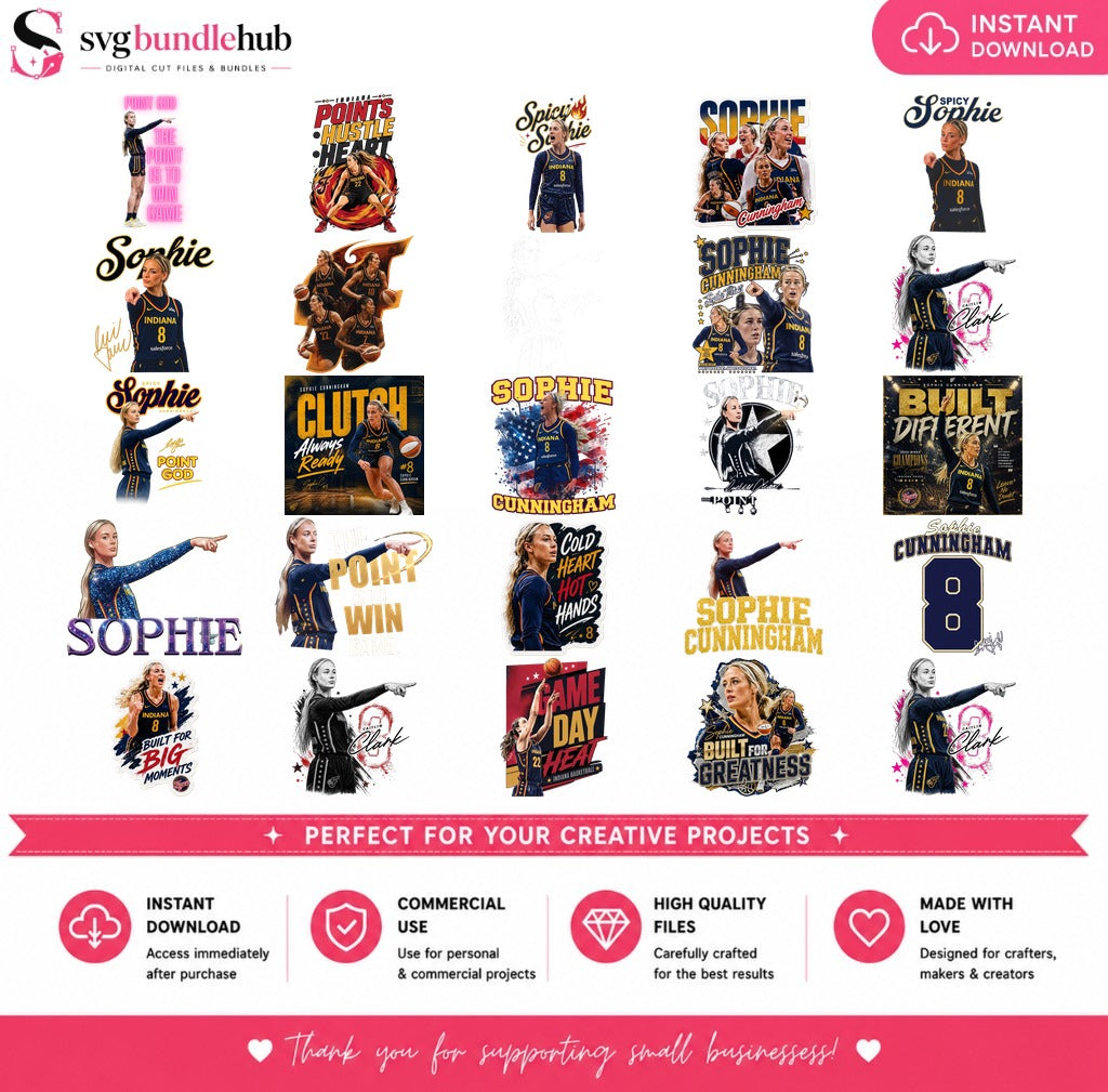 Sophie Cunningham WNBA Fan Bundle PNG | SvgBundleHub