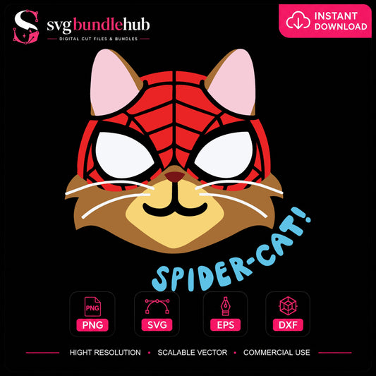 Spider-Cat SVG, Superhero Cat Cricut Vinyl Cut File