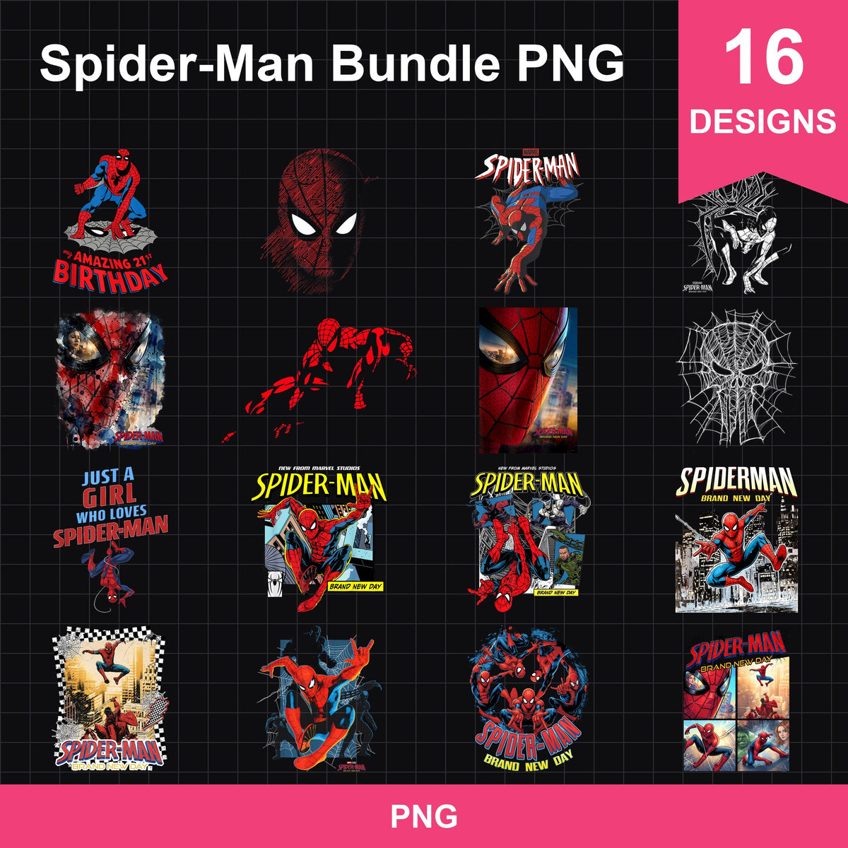Spider-Man Bundle PNG, Brand New Day Comics | SvgBundleHub