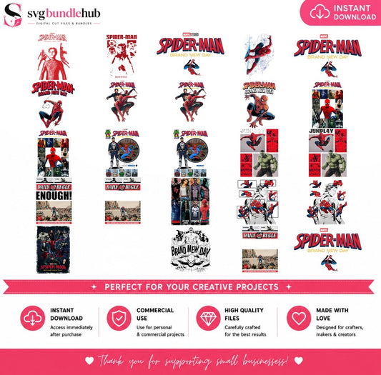 Spider Man Brand New Day PNG Bundle | SvgBundleHub