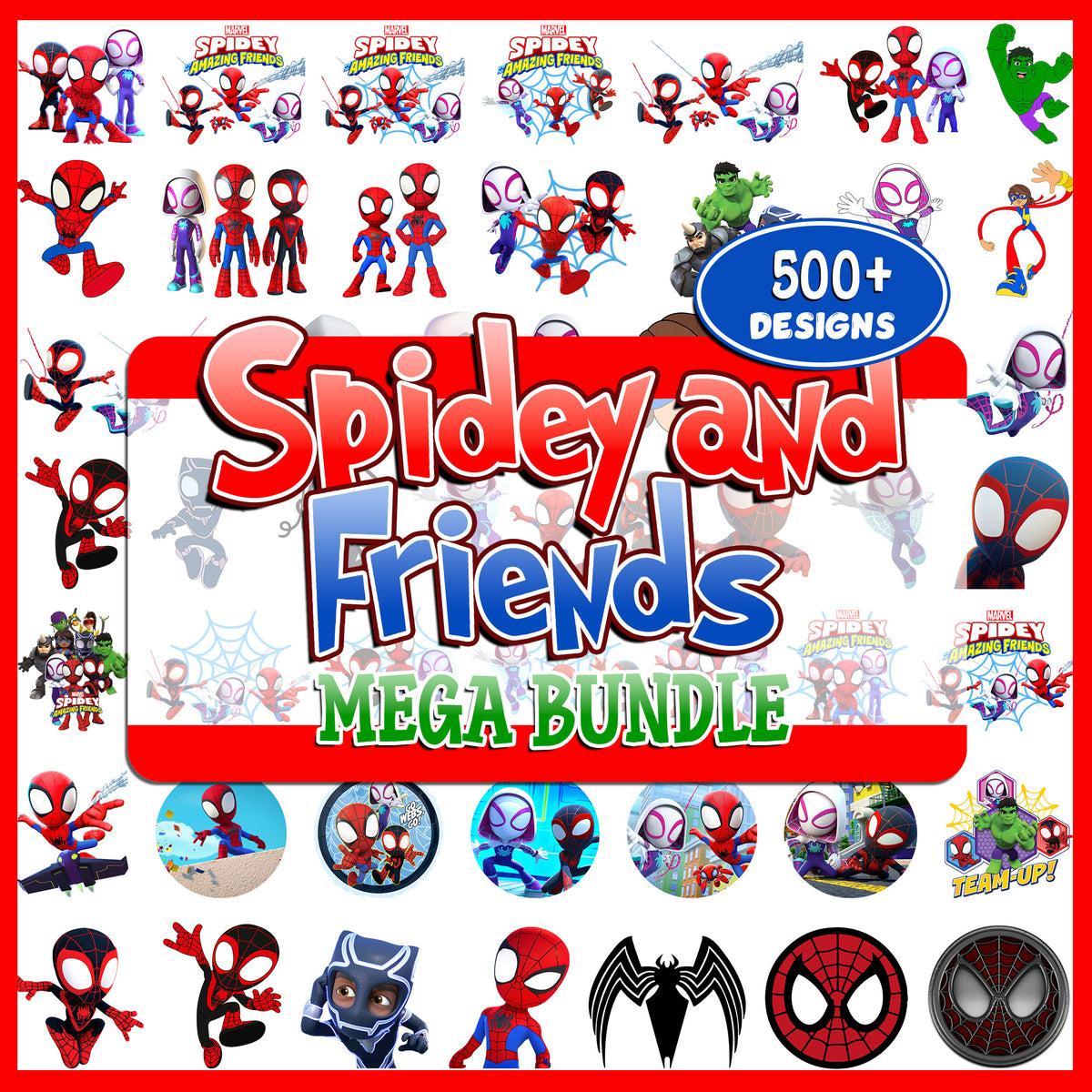 Spidey & Amazing Friends Mega Bundle PNG | SvgBundleHub