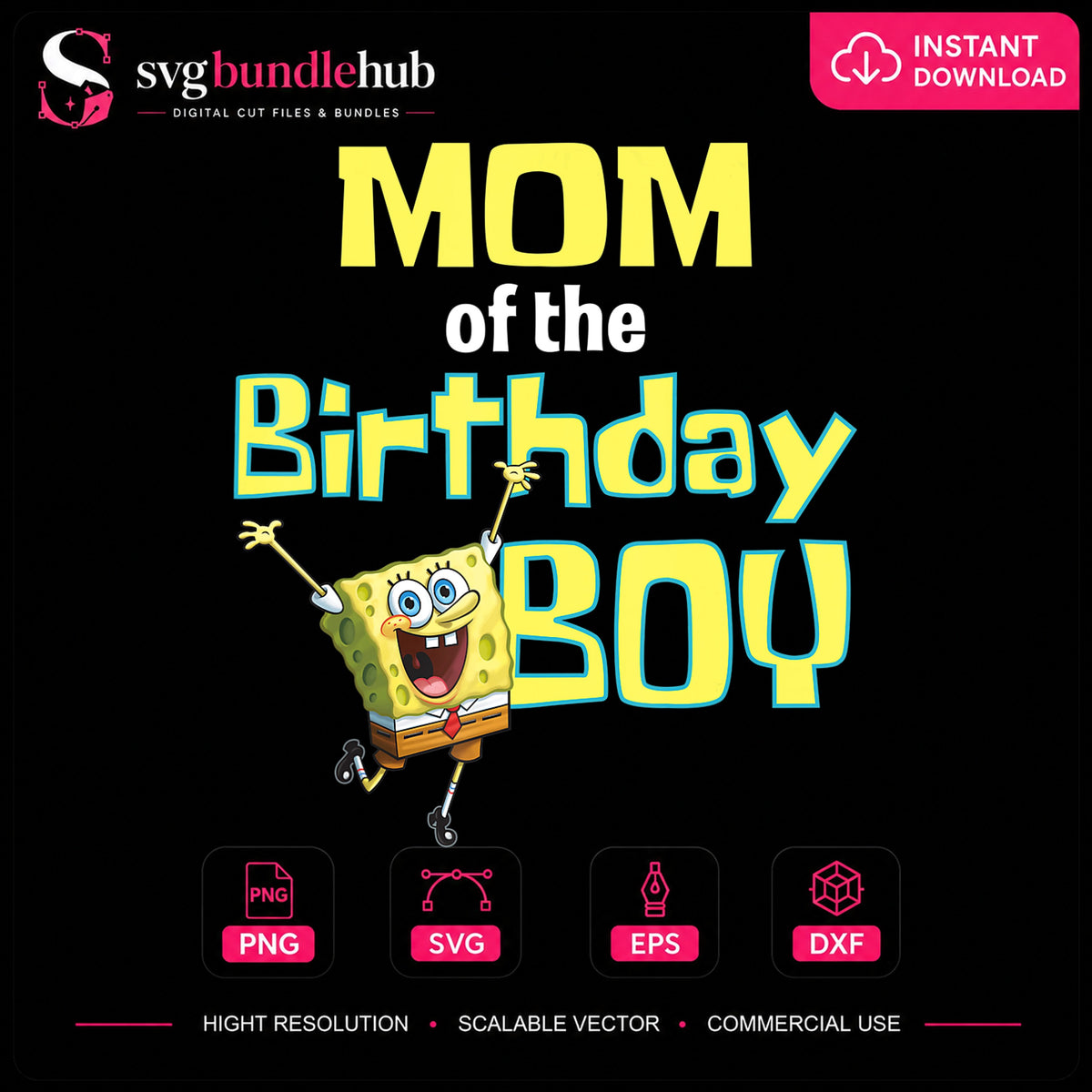 SpongeBob Mom Of The Birthday Boy Jumping Clipart PNG