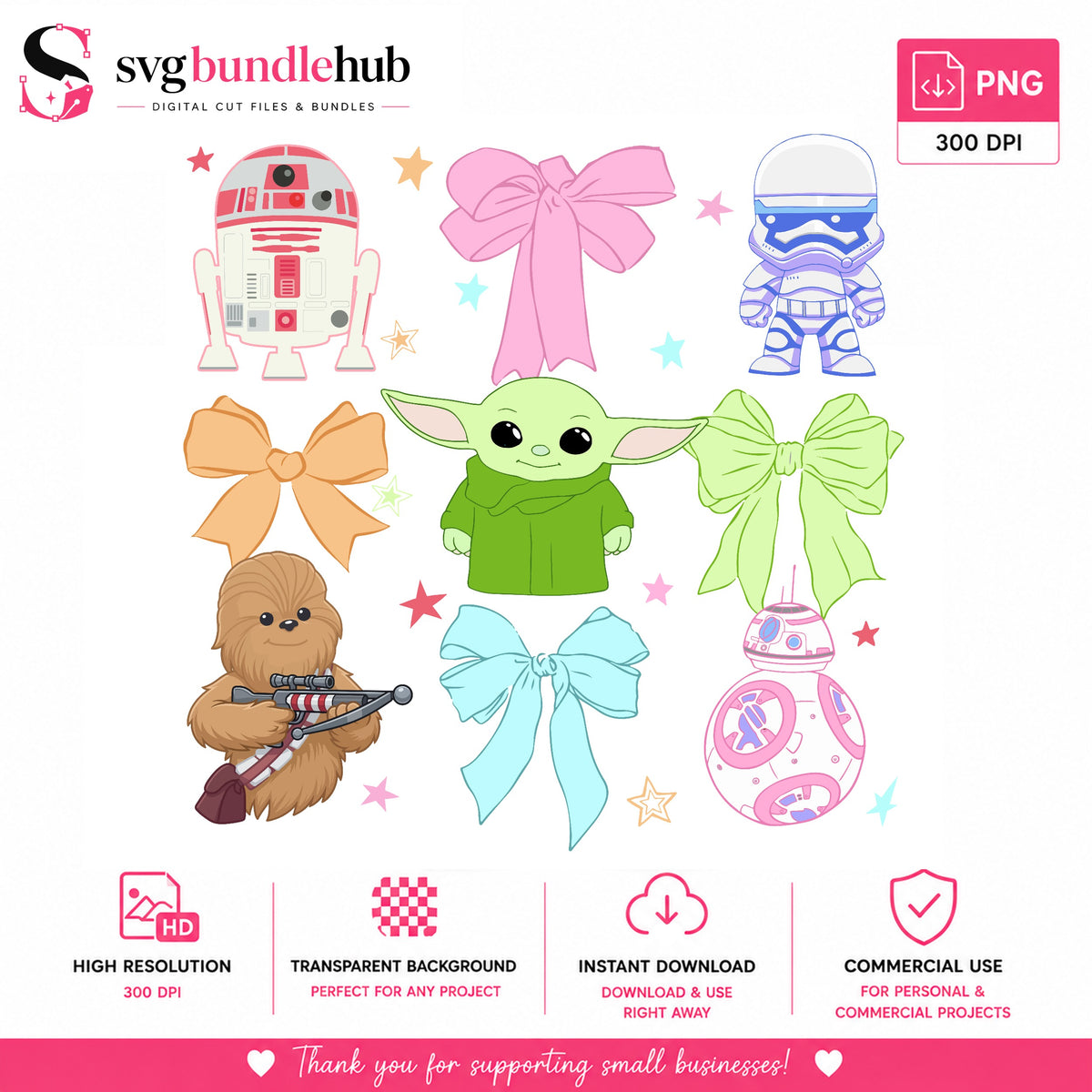 Star Wars Coquette Bow Bundle PNG | SvgBundleHub