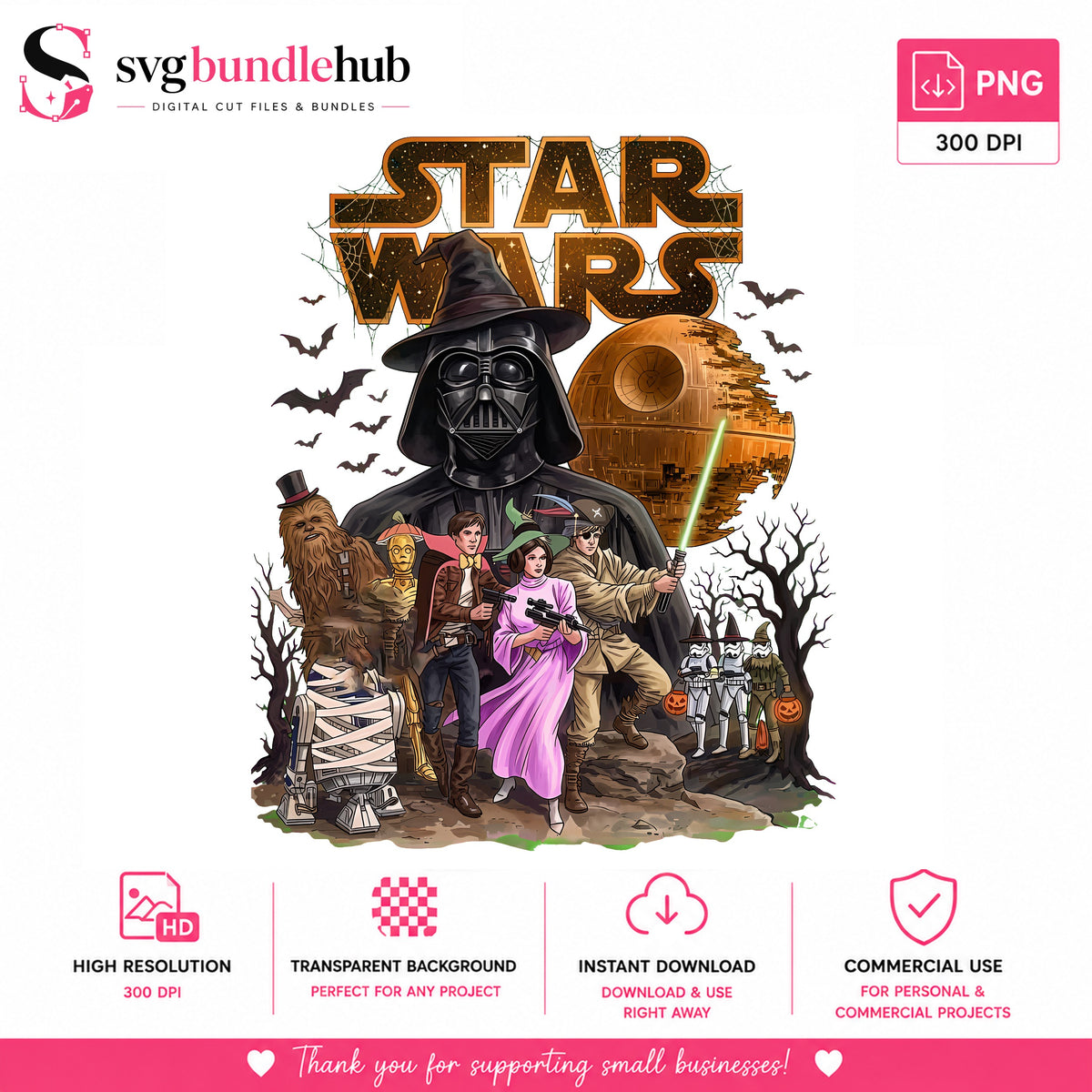Star Wars Halloween PNG, Spooky Galaxy | SvgBundleHub