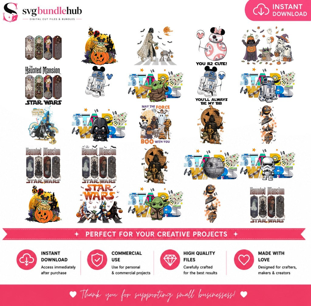 Star Wars Haunted Mansion Halloween PNG | SvgBundleHub