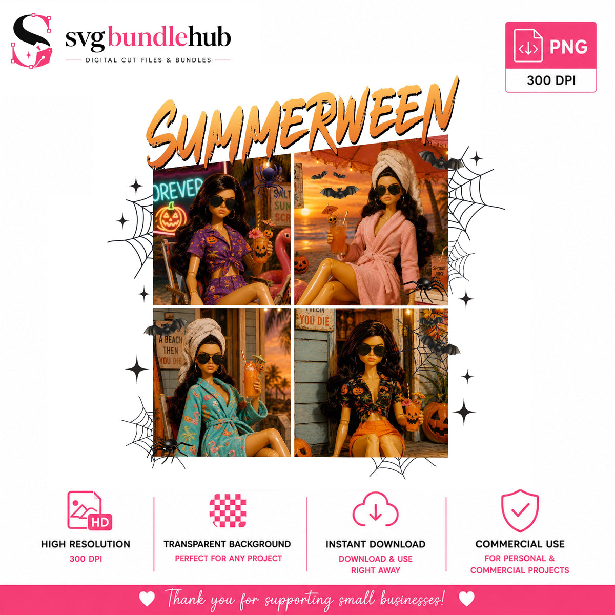 Summerween Fashion Doll PNG | SvgBundleHub