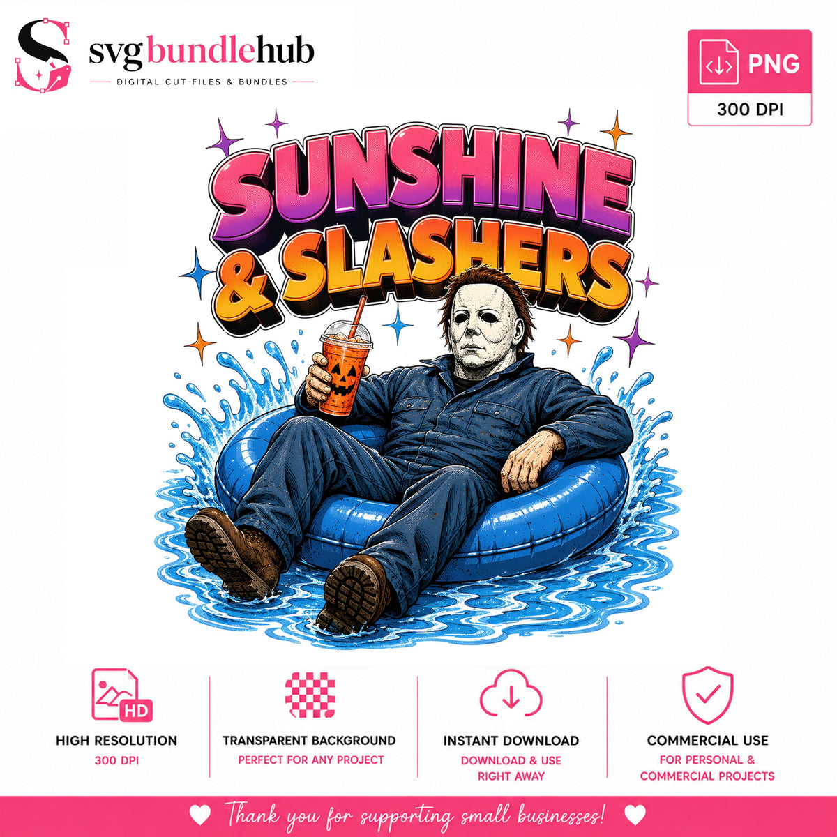 Sunshine & Slashers Halloween PNG | SvgBundleHub