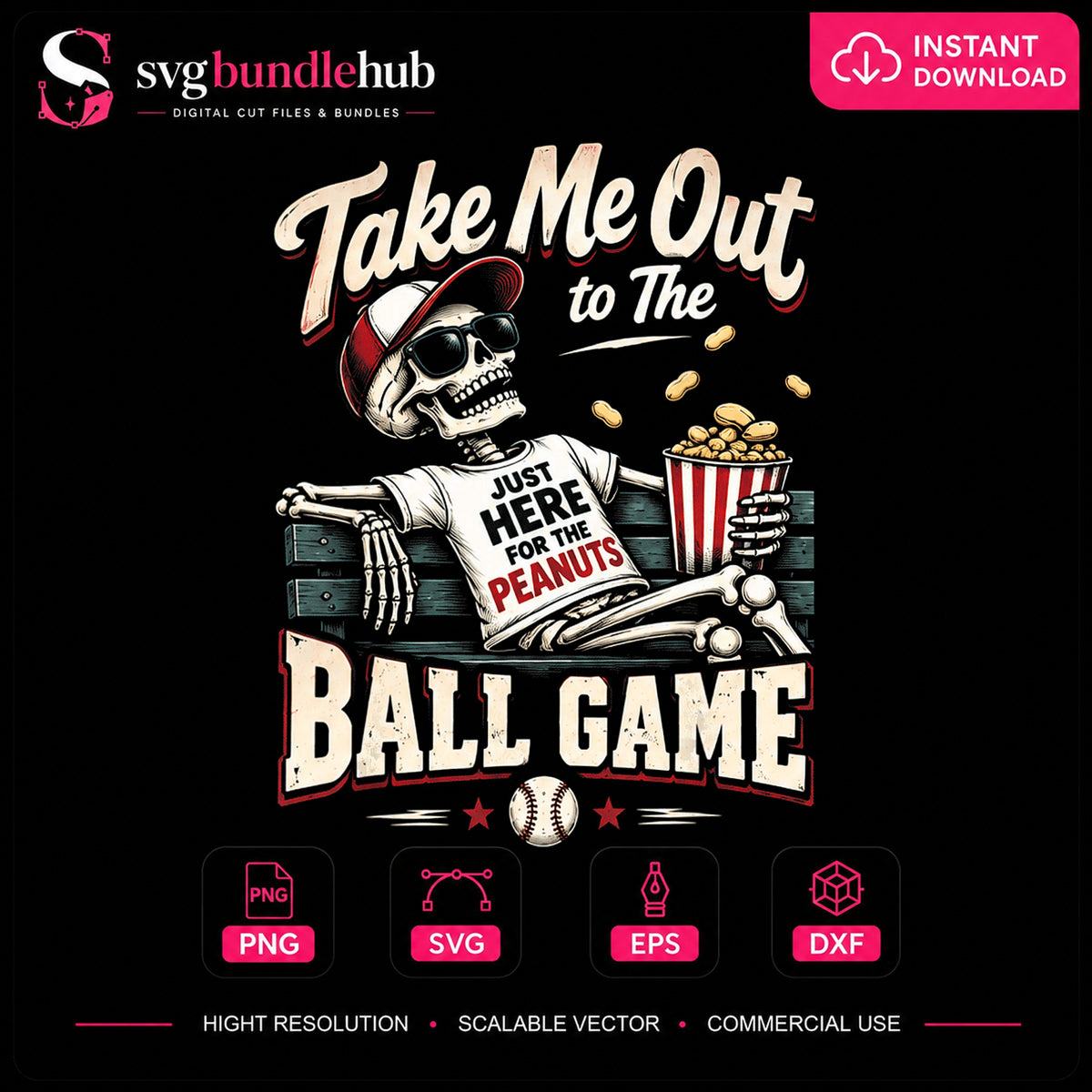 Take Me Out Ball Game Skeleton Peanuts Baseball PNG