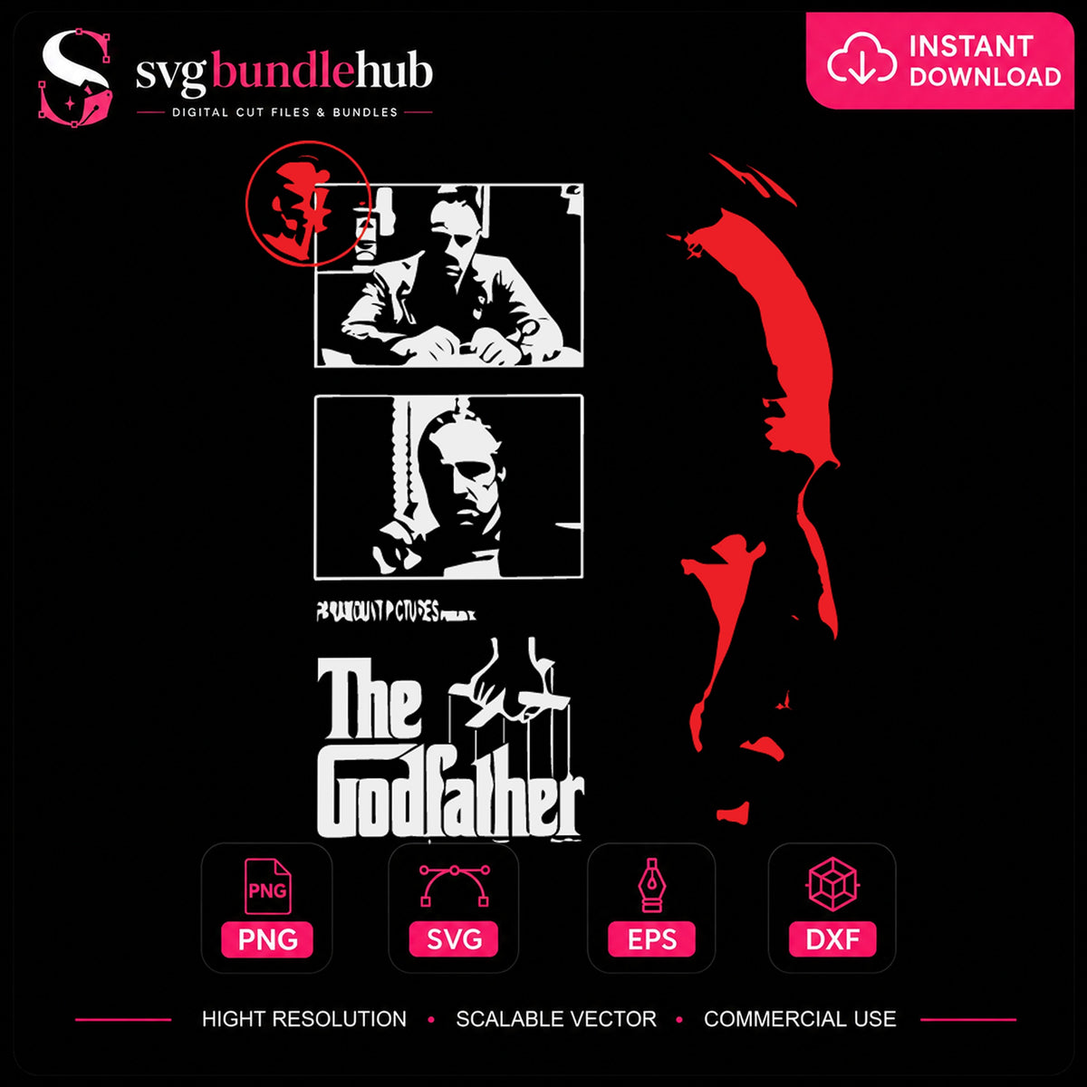 The Godfather Movie Classic Poster Silhouette PNG