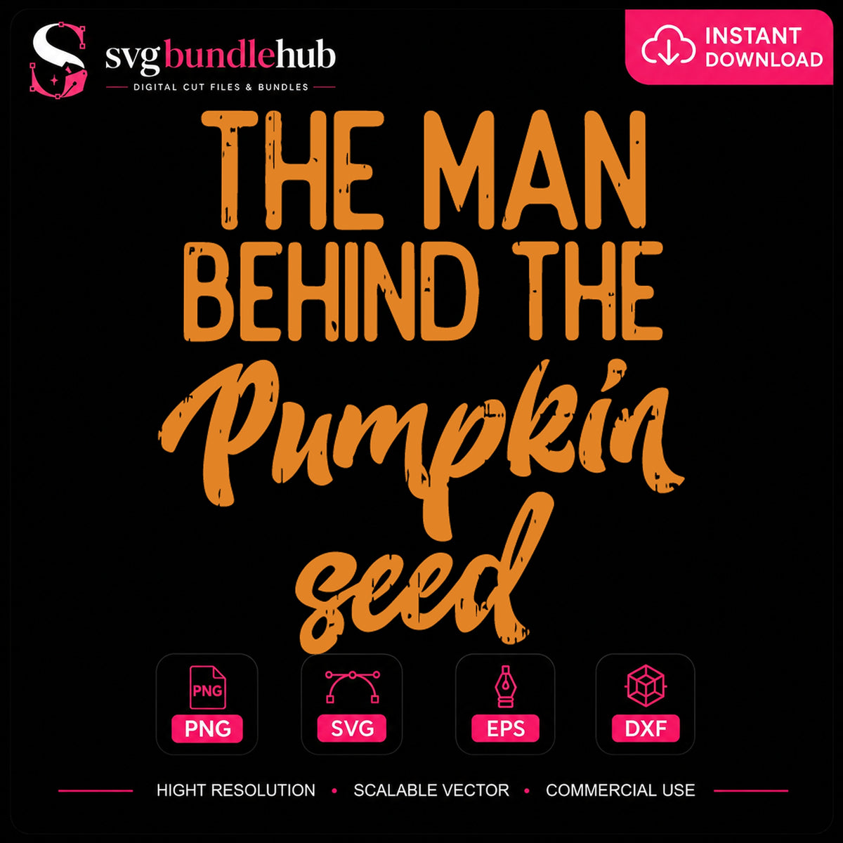 The Man Behind The Pumpkin Seed Halloween Dad PNG