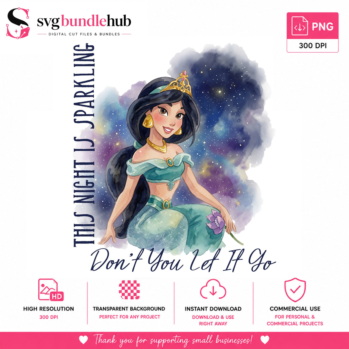 This Night Is Sparkling Princess PNG | SvgBundleHub