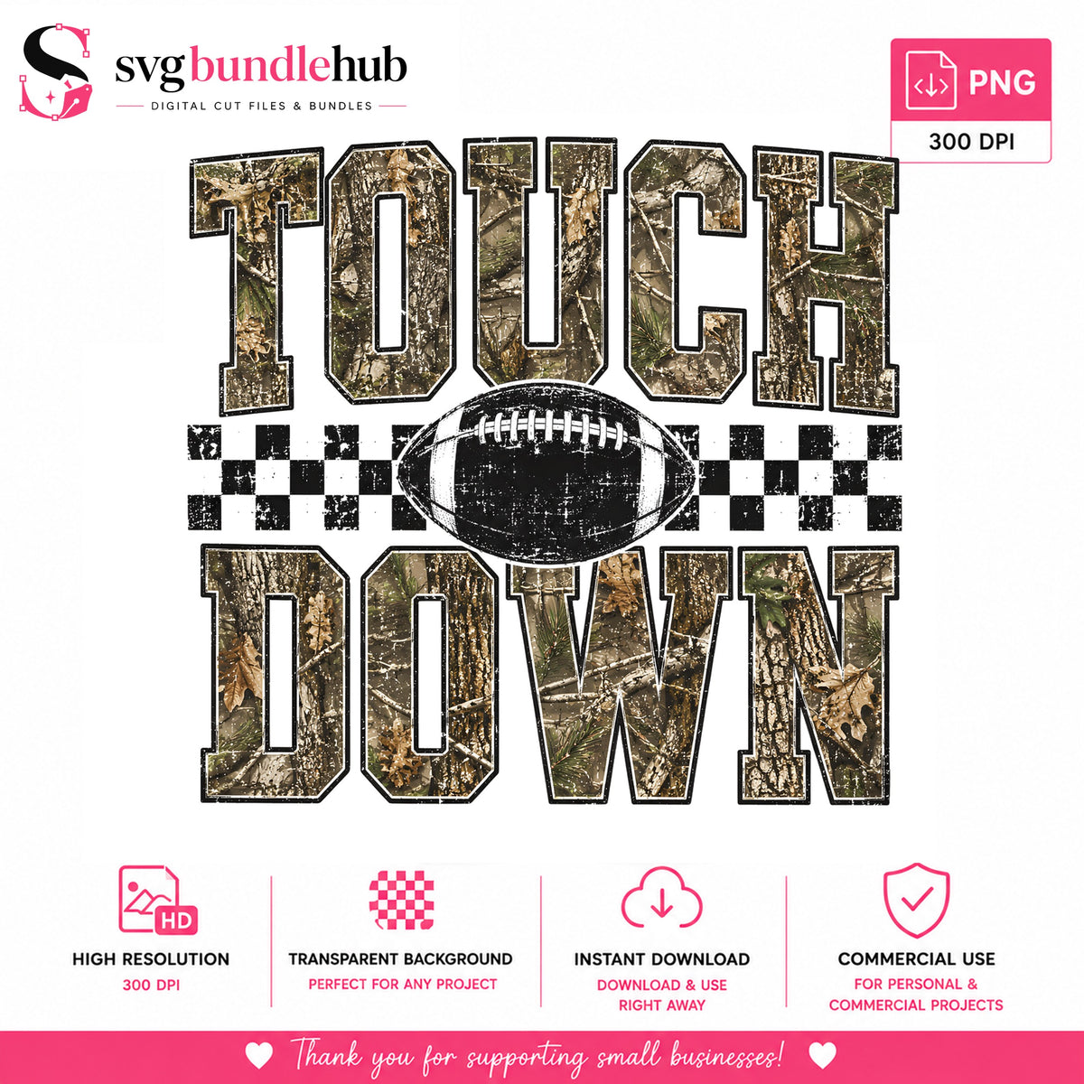 Touchdown Camo Football PNG | SvgBundleHub