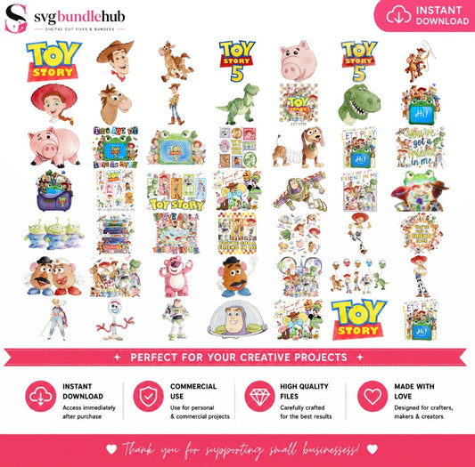 Toy Story Bundle PNG, Character Clipart Set | SvgBundleHub