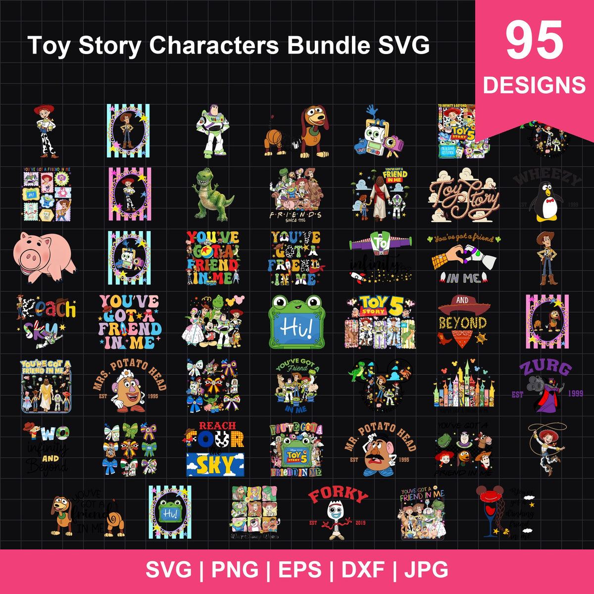Toy Story Characters Bundle SVG | SvgBundleHub