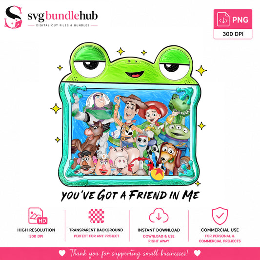 Toy Story Characters Frog Frame PNG, Woody Buzz PNG, Disney PNG