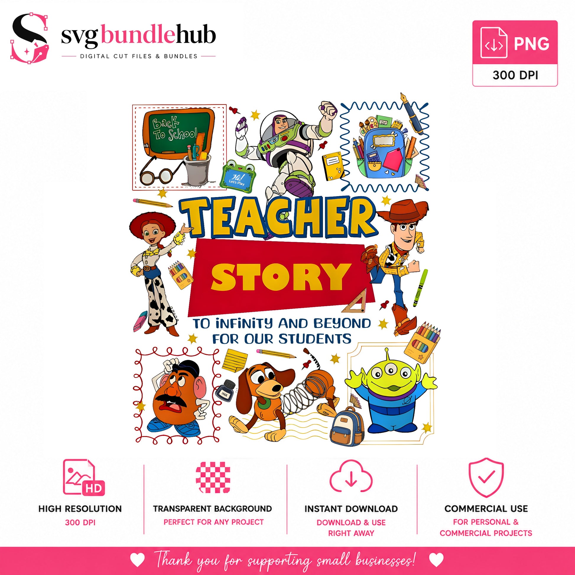 Toy Story Teacher PNG, Back To School PNG, Teacher Gift PNG