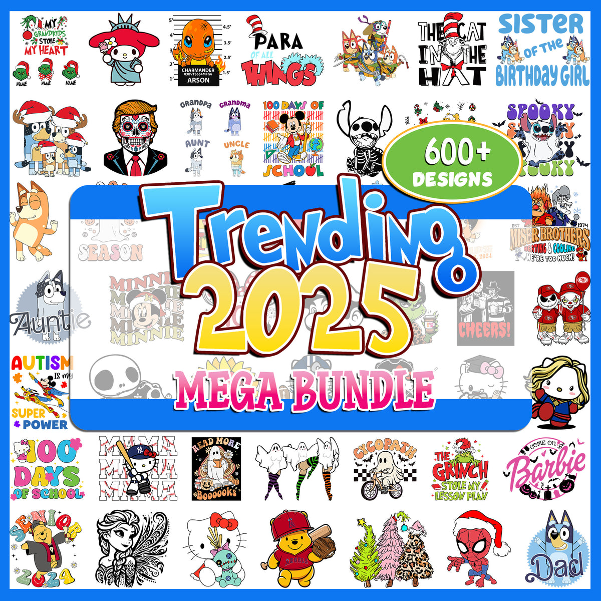 Trending 2025 Mega Bundle 600+ SVG| SvgBundleHub