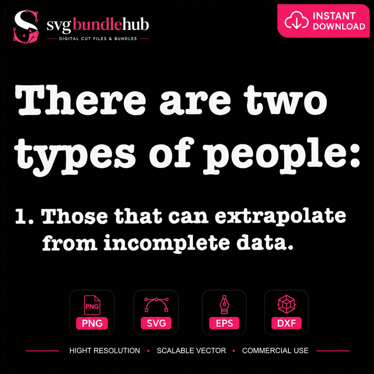 Two Types Of People Extrapolate Incomplete Data File SVG