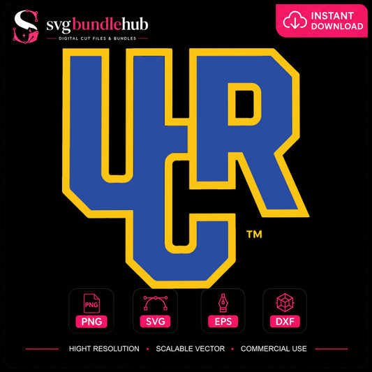 UR Royals Logo SVG, Blue Yellow Sports Team Clipart