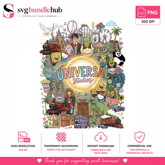 Universal Studios Theme Park PNG | SvgBundleHub