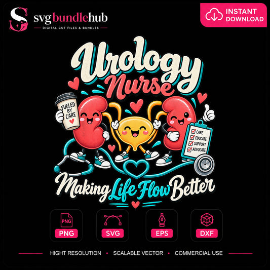 Urology Nurse Making Life Flow Better Kawaii PNG