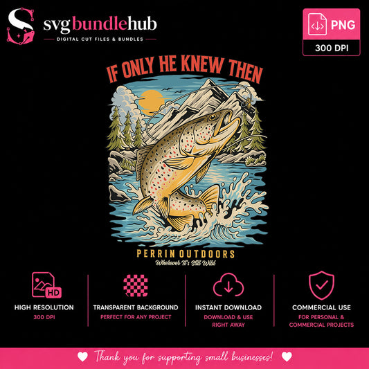 Vintage Trout Fishing PNG, Outdoors Fishing Shirt PNG, Fisherman Gift PNG