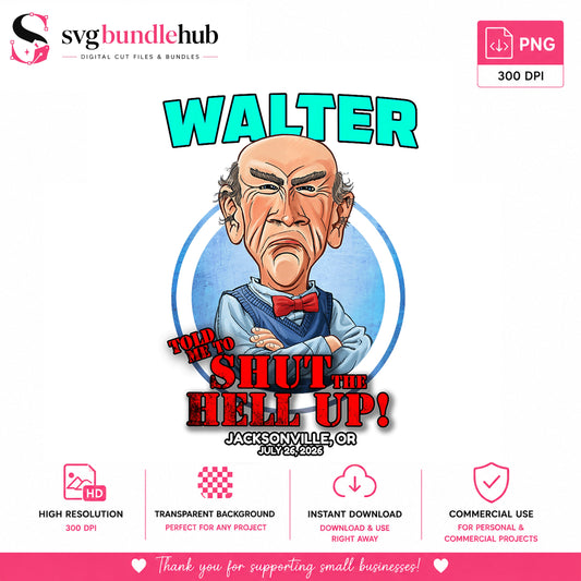 Walter Puppet Shut Up PNG, Funny Comedian PNG, Jeff Dunham PNG