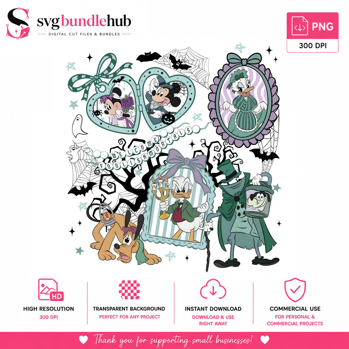 Welcome Foolish Mortals Halloween PNG | SvgBundleHub