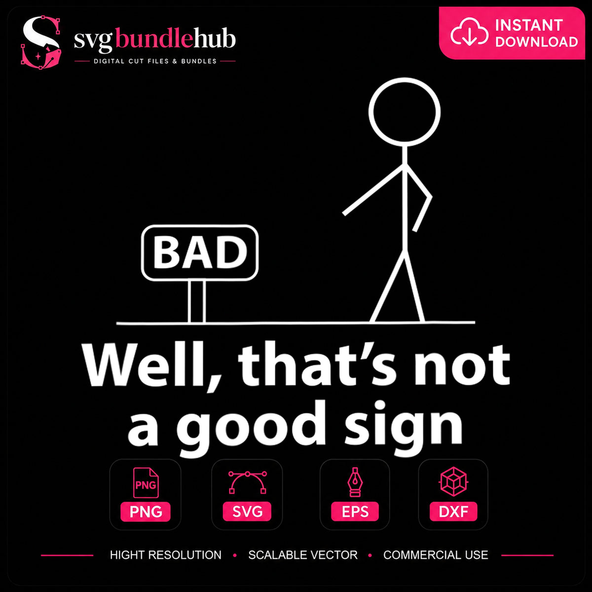 Well That's Not A Good Sign Stick Figure Meme Clipart PNG
