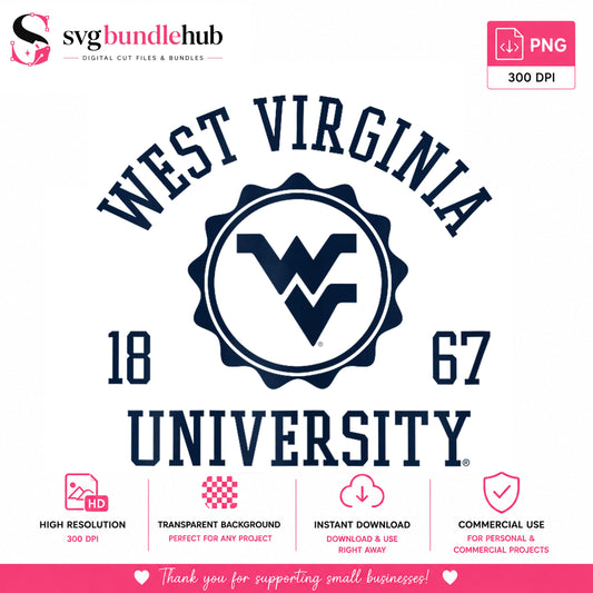 West Virginia University 1867 Arch Logo PNG, WVU Mountaineers, College