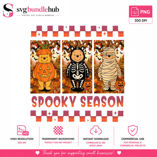 Winnie The Pooh Halloween PNG, Spooky Season PNG, Disney Halloween PNG