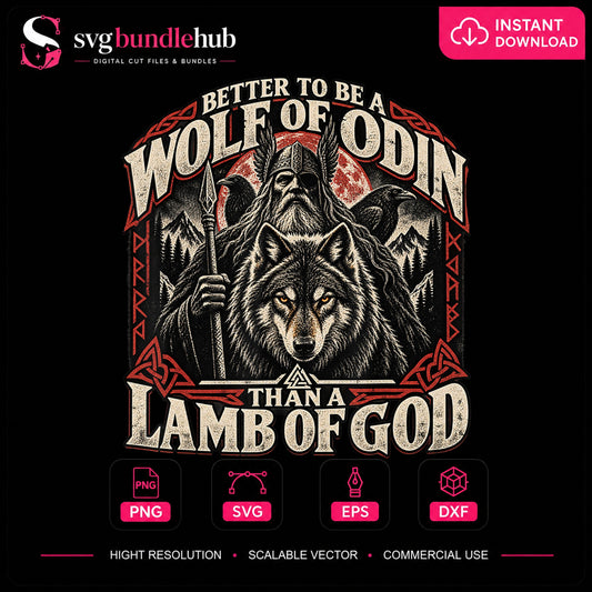 Wolf Of Odin Norse Mythology Viking Quote Design PNG